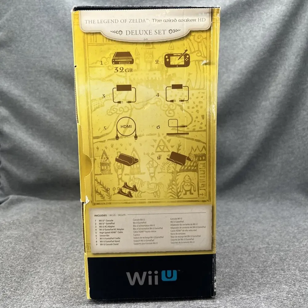 Nintendo Wii U Zelda Wind Waker HD Replacement BOX ONLY 32GB Deluxe Set